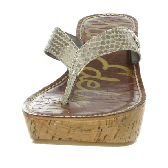 Sam Edelman thong cork wedge SZ 10 - Picture 2 of 10